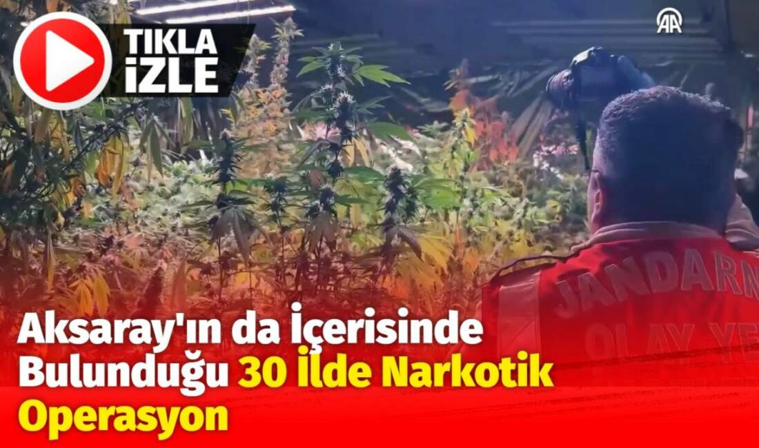 Jandarma Genel Komutanlığınca 30 ilde düzenlenen operasyonlarda 518 kilo uyuşturucu