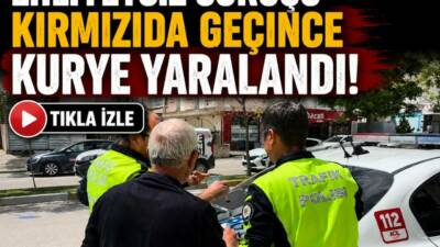 Aksaray’da kırmızı ışık ihlali sonucu meydana gelen trafik kazasında motosiklet