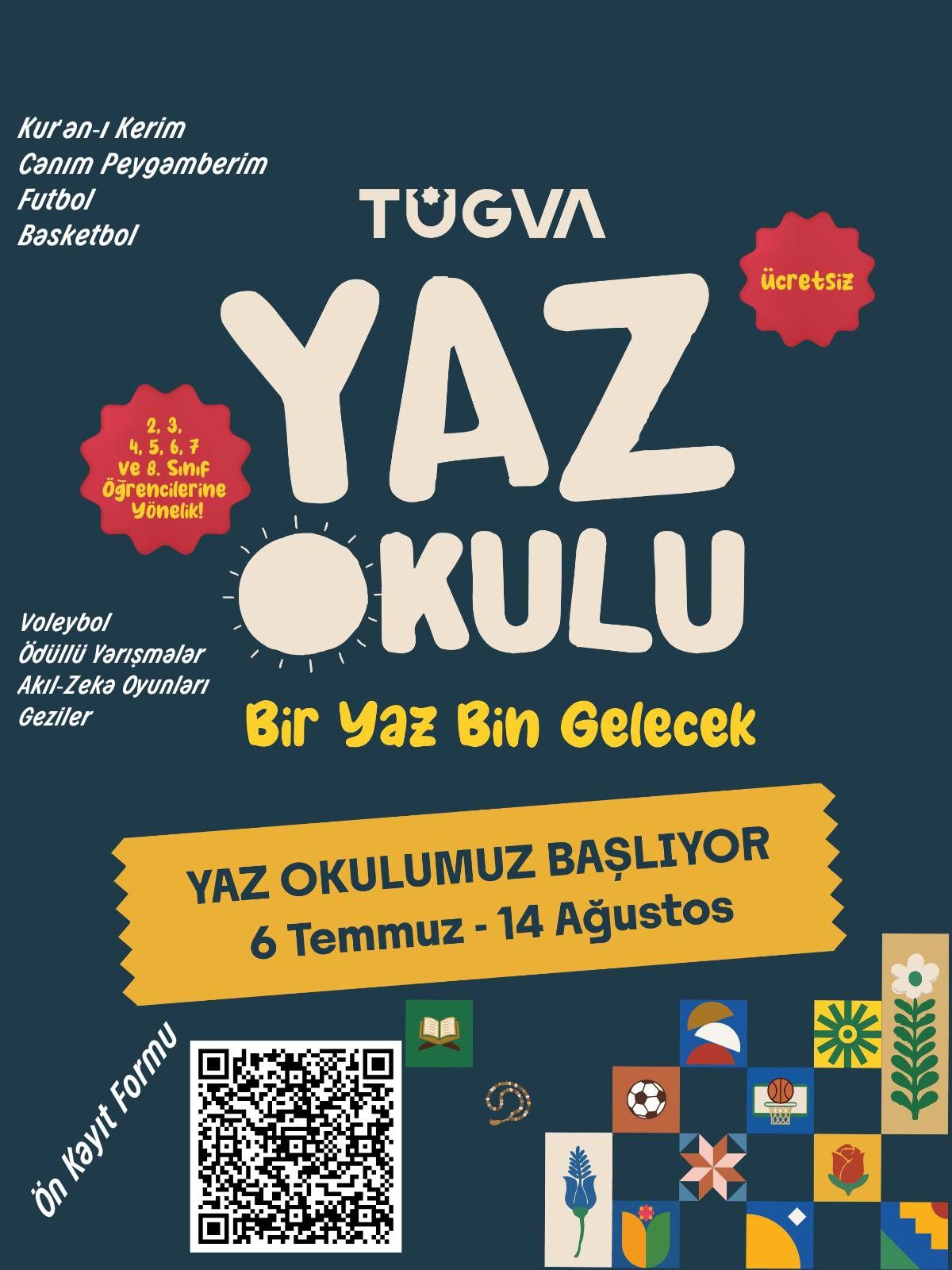 TÜGVA Aksaray’ın ücretsiz yaz okulunda öğrenciler manevi eğitimden spora kadar