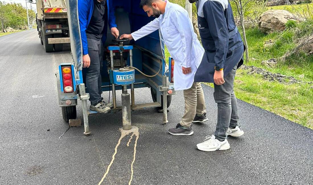 Aksaray İl Özel İdaresi, yol yapım çalışmalarında kullanılan asfaltın kalite,