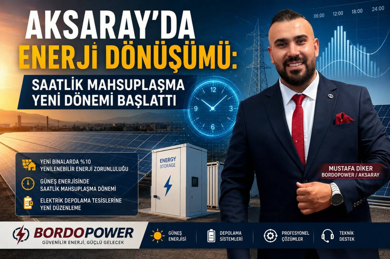 Aksaray merkezli enerji firması BordoPower’ın sahibi Mustafa Diker, güneş enerjisinde