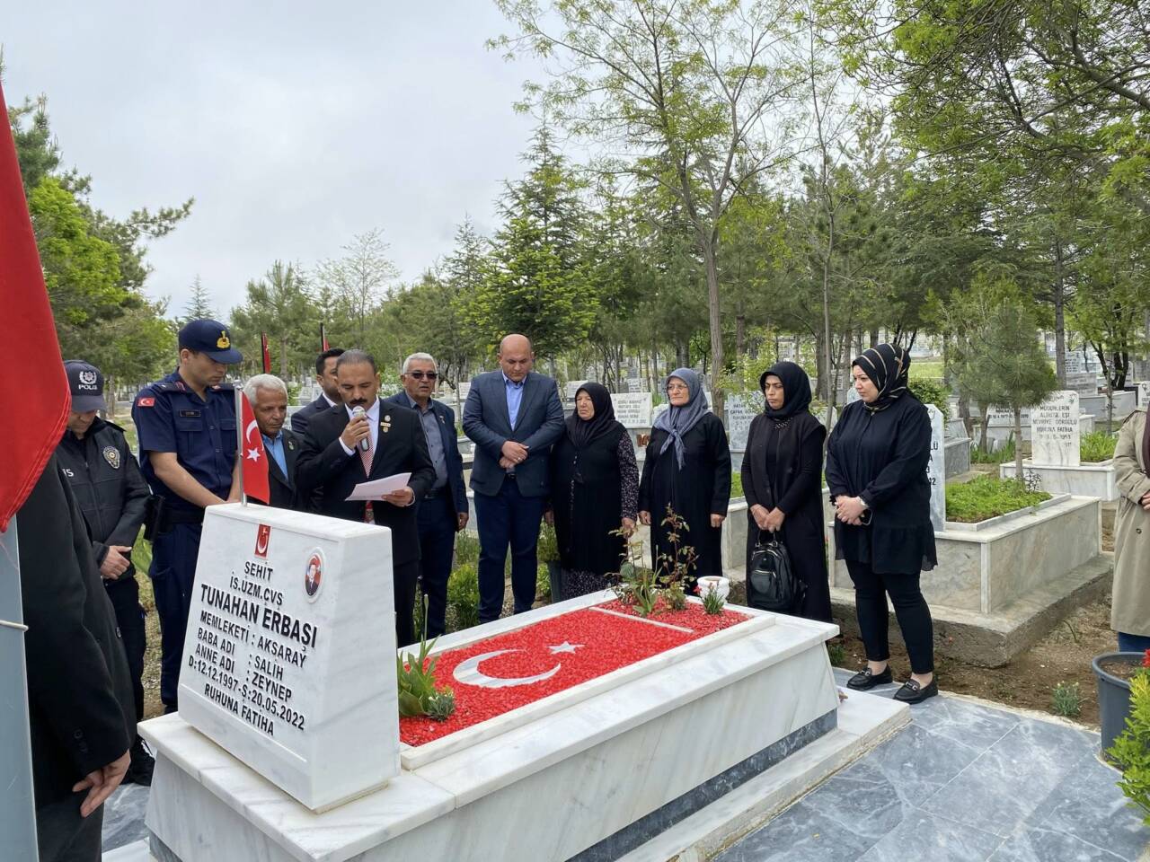 Aksaray’ın Ağaçören ilçesinde Şehit Tunahan Erbaşı, şehadetinin yıl dönümünde düzenlenen