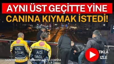 E-90 karayolu üst geçitte intihar girişiminde bulunan 37 yaşındaki M.