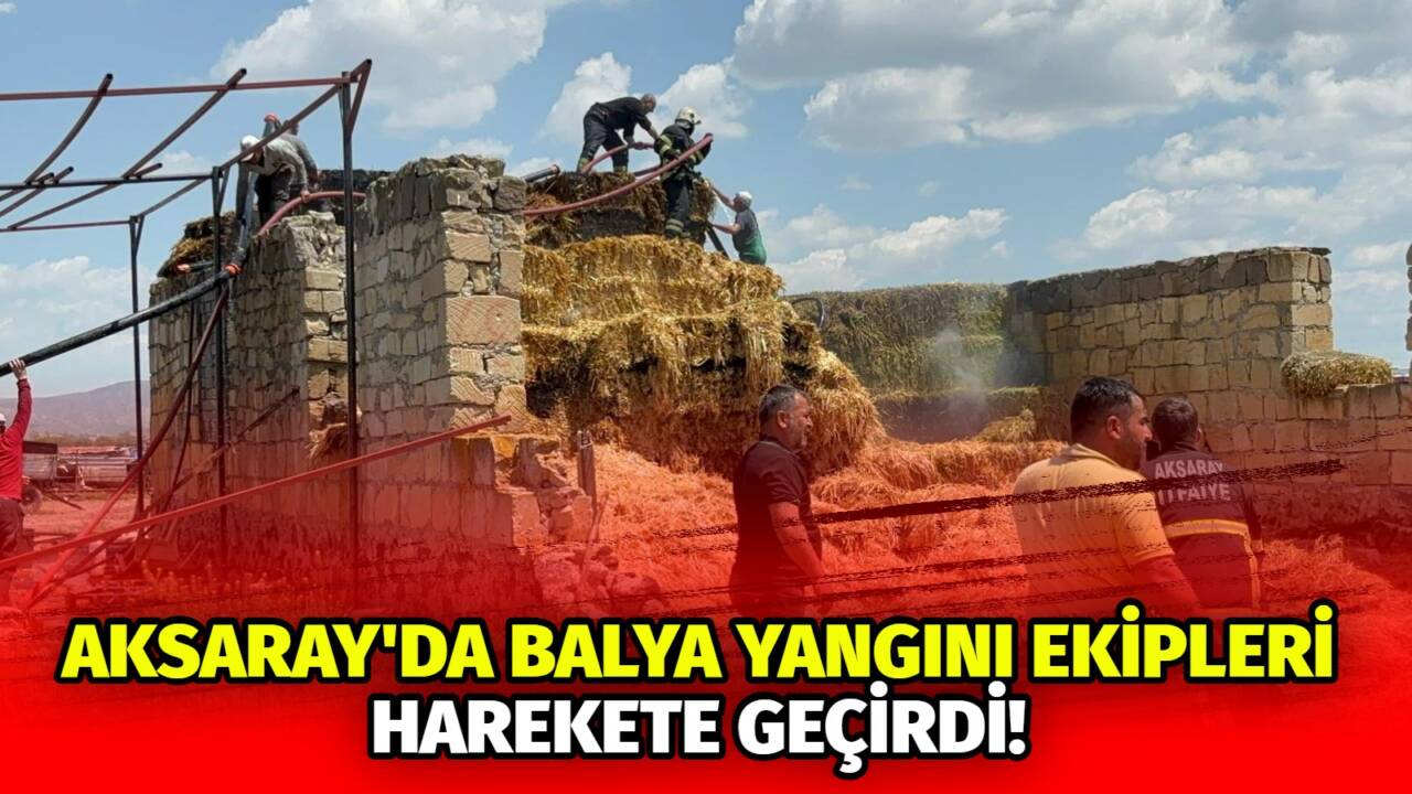 Aksaray'da samanlıkta çıkan yangın söndürüldü.