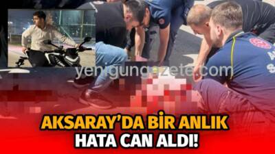 Aksaray’da iki aracın çarpıştığı kazada 18 yaşındaki motosiklet sürücüsü hastanede