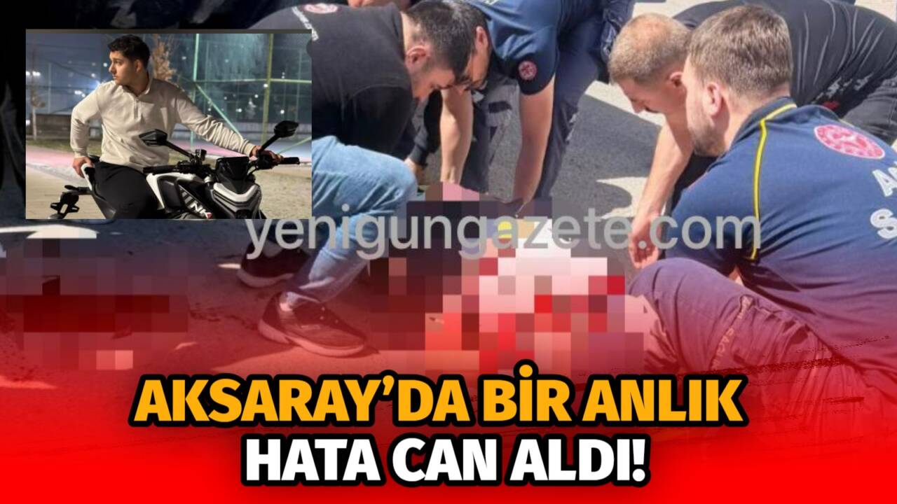 Aksaray’da iki aracın çarpıştığı kazada 18 yaşındaki motosiklet sürücüsü hastanede