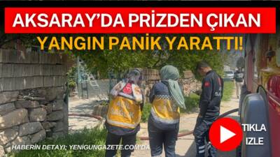Aksaray’da bir evde prizde takılı çamaşır makinesinden çıkan yangın, itfaiyenin