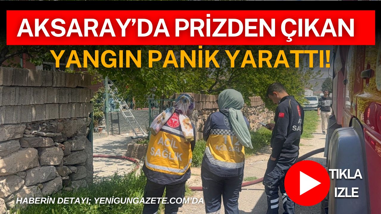 Aksaray’da bir evde prizde takılı çamaşır makinesinden çıkan yangın, itfaiyenin