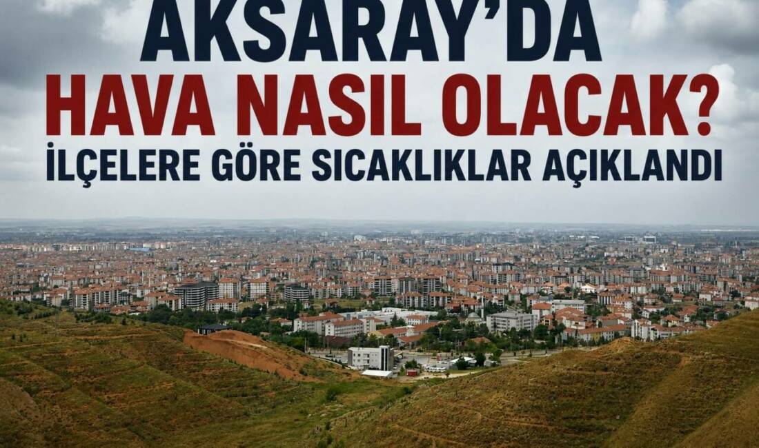 Aksaray’da Hava Nasıl Olacak? İlçelere Göre Sıcaklıklar Açıklandı Konya 8. Meteoroloji Bölge Müdürlüğü, Aksaray ve ilçeleri için hava
