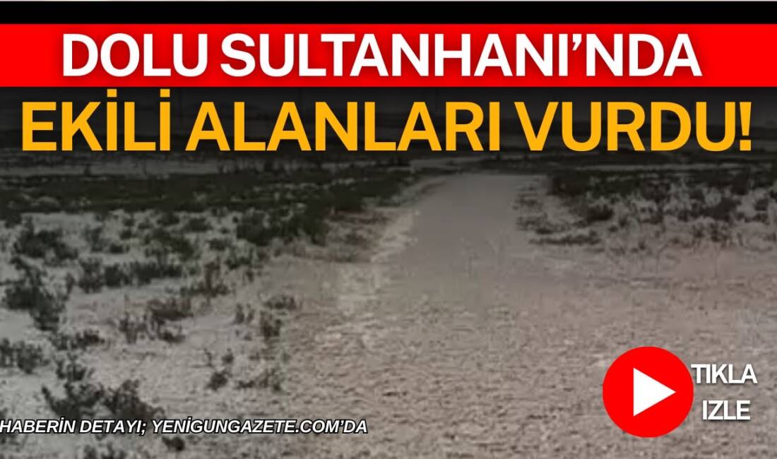 Aksaray’ın Sultanhanı ilçesinde akşam saatlerinde etkili olan dolu yağışı, hasat
