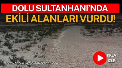 Aksaray’ın Sultanhanı ilçesinde akşam saatlerinde etkili olan dolu yağışı, hasat
