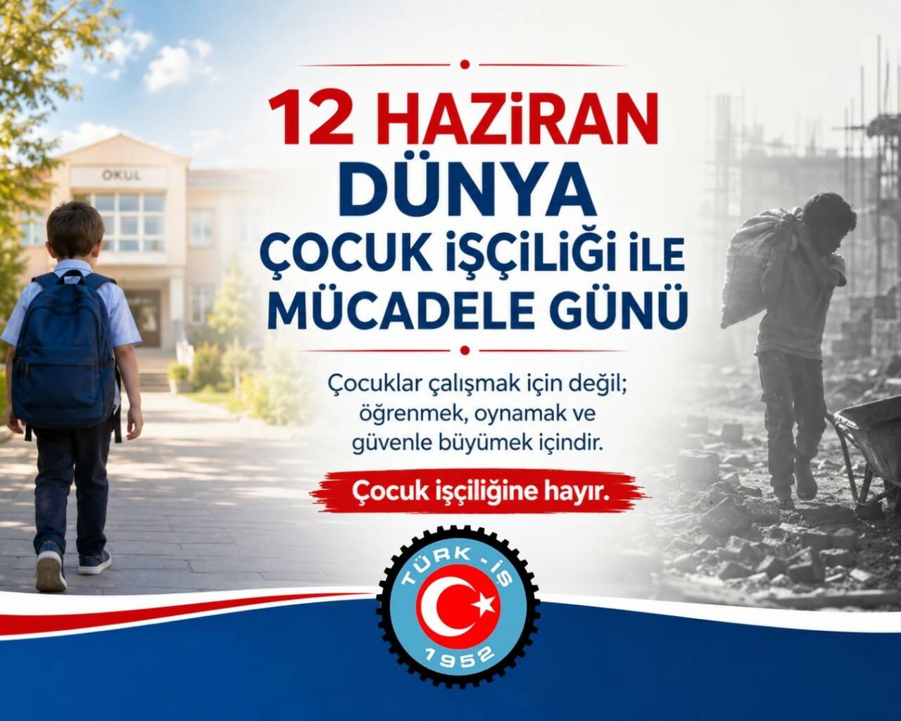 TÜRK-İŞ Aksaray İl Başkanlığı, Dünya Çocuk İşçiliği ile Mücadele Günü’nde