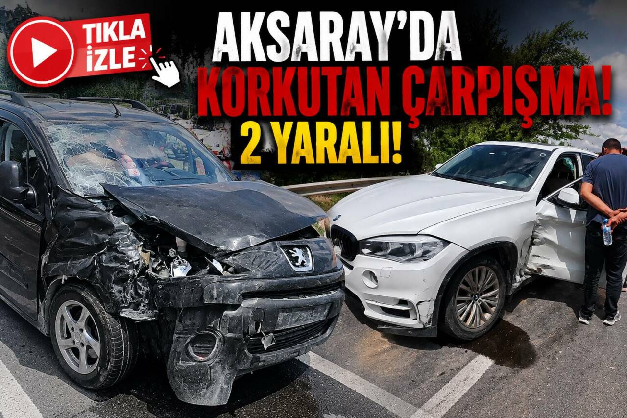 Aksaray-Konya yolu Yapılcan Köyü Kavşağı’nda meydana gelen trafik kazasında hafif