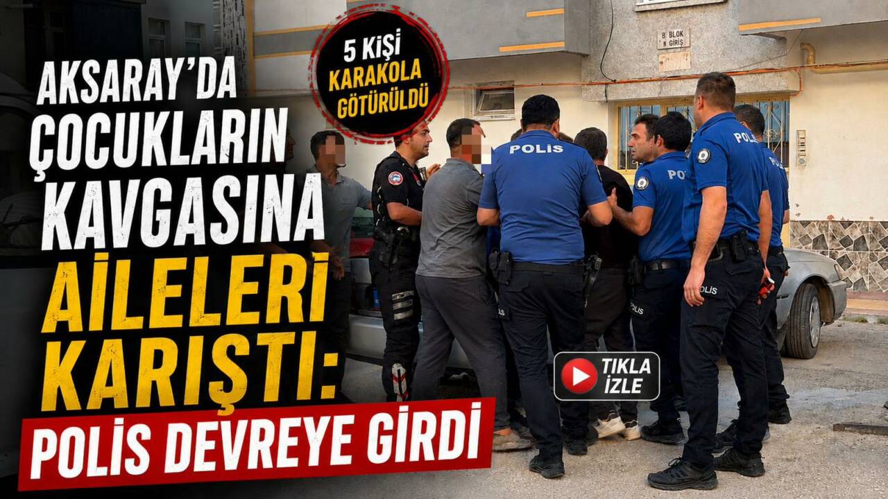 Aksaray’ın Fatih Mahallesi’nde bir sitede çocuklar arasında başlayan tartışma, ailelerin