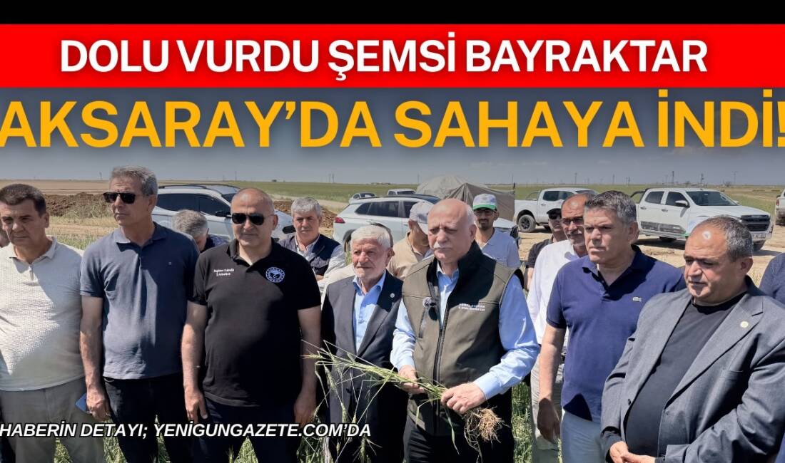 Dolu Vurdu Şemsi Bayraktar Aksaray’da Sahaya İndi TZOB Genel Başkanı Şemsi Bayraktar, Aksaray’ın Sultanhanı ilçesinde doludan etkilenen