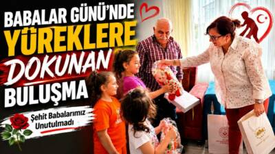 Aksaray’da Babalar Günü dolayısıyla düzenlenen program kapsamında şehit babaları ziyaret