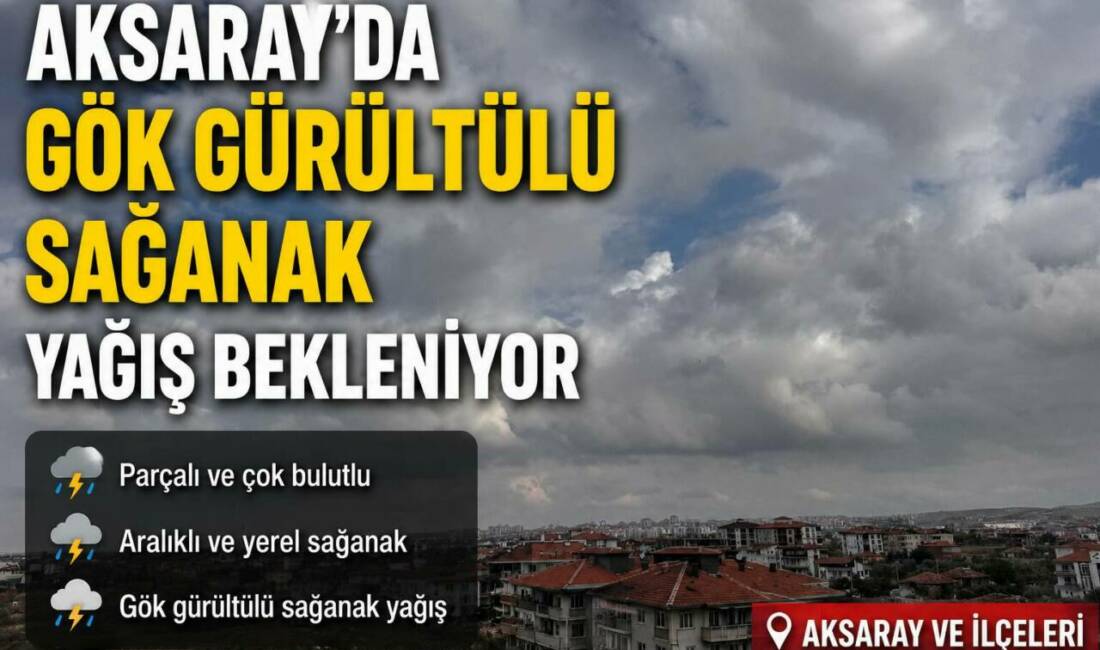 Aksaray’da Gök Gürültülü Sağanak Yağış Bekleniyor Konya 8. Meteoroloji Bölge Müdürlüğü, Aksaray merkez ve tüm ilçeler