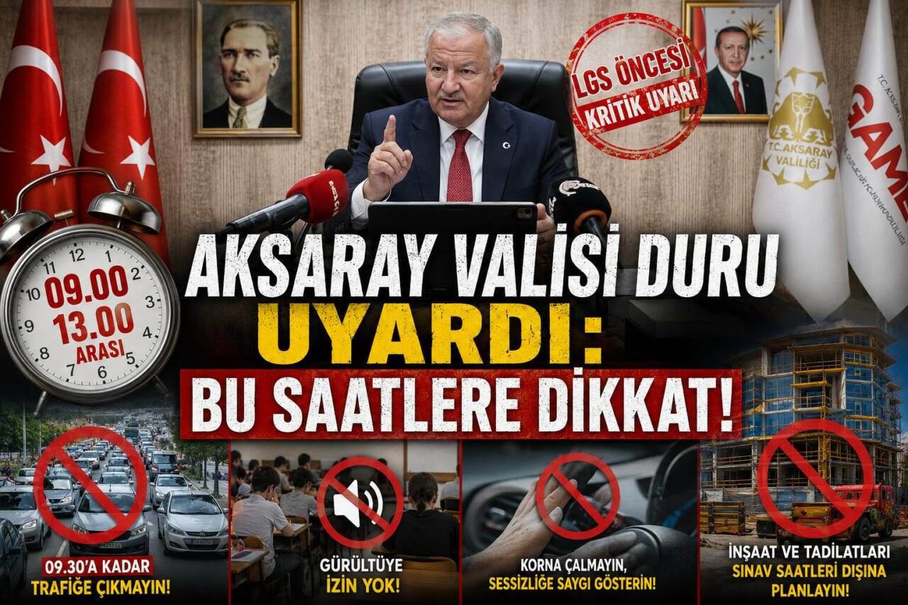 Aksaray’da 13 Haziran Cumartesi günü (yarın) gerçekleştirilecek Liselere Geçiş