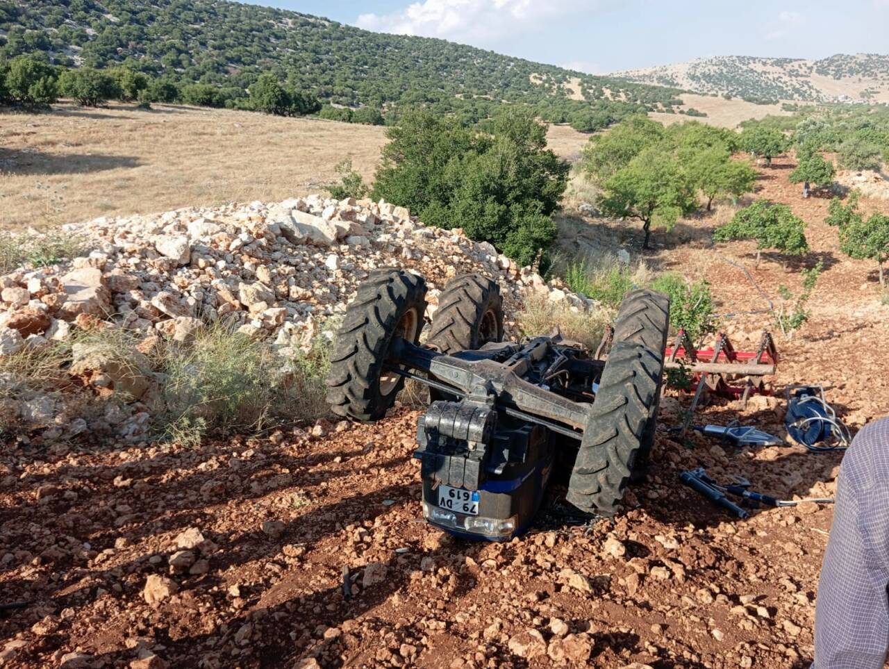 Kahramanmaraş'ın Pazarcık ilçesinde, tarlada çalışan 44 yaşındaki Mesut Kaygılı, kullandığı