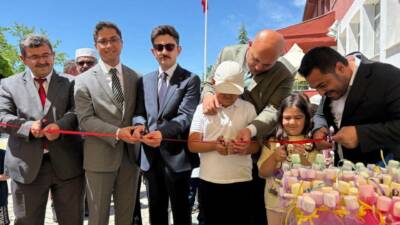 Ağaçören’de Şehit Tunahan Erbaşı İlkokulu tarafından düzenlenen kermes etkinliği, öğrenciler,