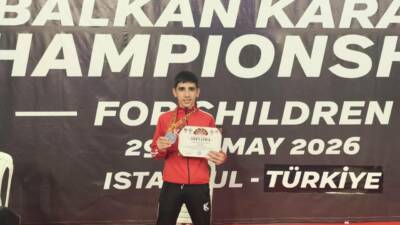 İstanbul’da 13 ülkenin katılımıyla düzenlenen Balkan Karate Şampiyonası’nda mücadele eden