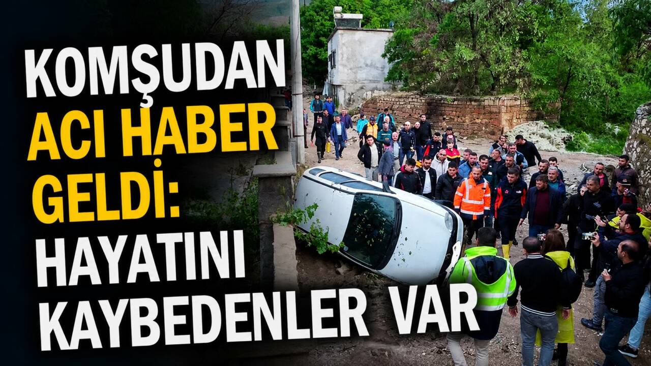 Niğde’de etkili olan dolu ve sağanak yağışlar Gümüşler Beldesi’nde sele