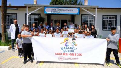 Aksaray’ın Güzelyurt ilçesine bağlı Ihlara’da düzenlenen etkinlikte öğrencilere sağlık bilinci