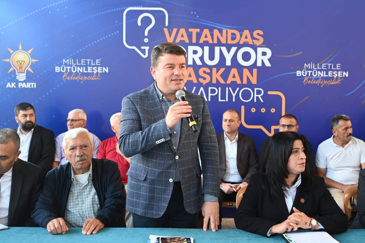 Aksaray Belediye Başkanı Evren Dinçer, Büyük Bölcek Mahallesi’nde vatandaşlarla buluşarak