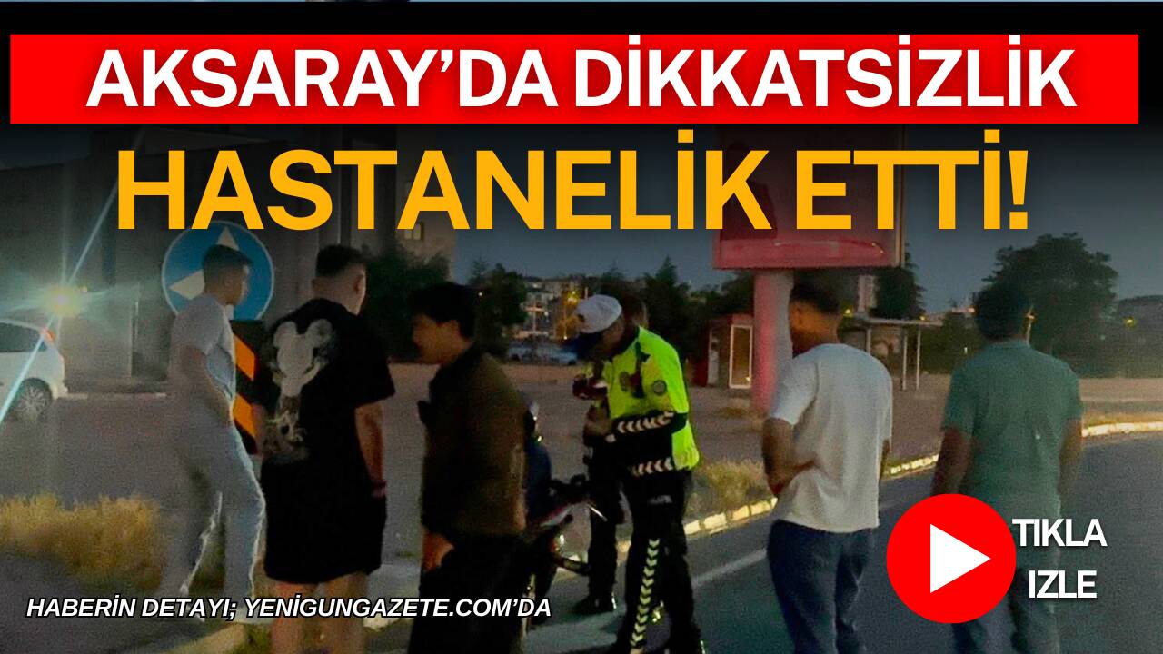Aksaray Cumhuriyet Bulvarı’ndaki eski sanayi köprüsü altında motosiklet ile otomobilin