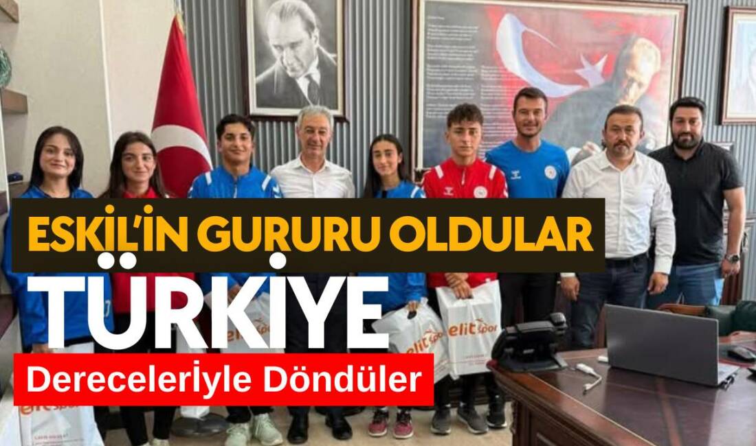 Eskil’in Gururu Oldular: Türkiye Dereceleriyle Döndüler Eskil’i farklı atletizm branşlarında temsil ederek Türkiye dereceleri elde eden