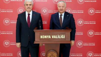 Aksaray Valisi Murat Duru, Konya Valisi İbrahim Akın’a iadeiziyarette bulundu.
