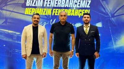 Aksaray Fenerbahçeliler Derneği yöneticileri Tamer Kargın, Sami değirmenci ve Emre