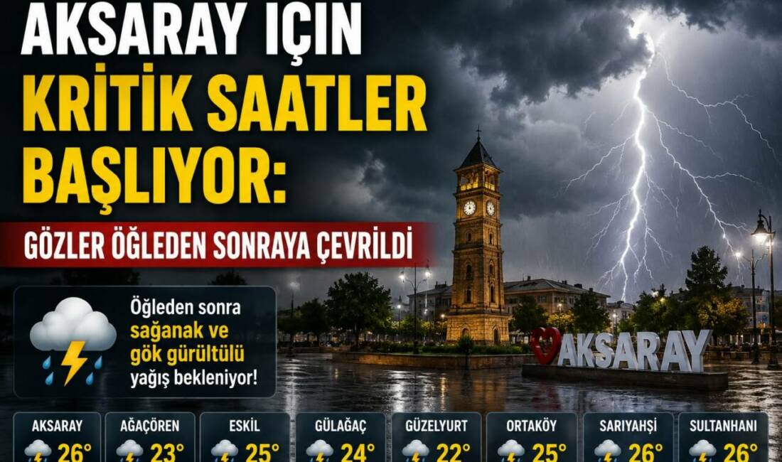 Meteoroloji’nin son tahmini dikkat çekti. Aksaray genelinde beklenen hava değişimi