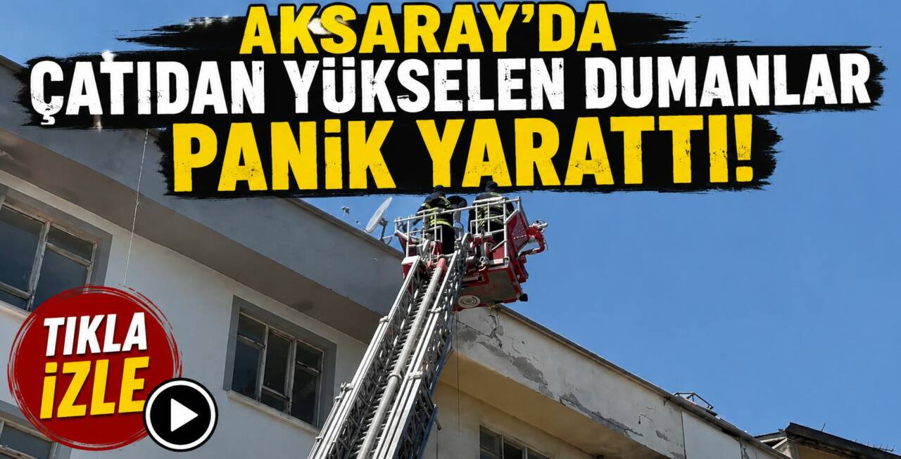 Aksaray’da bir binanın çatı katında çıkan baca yangını, çevrede kısa