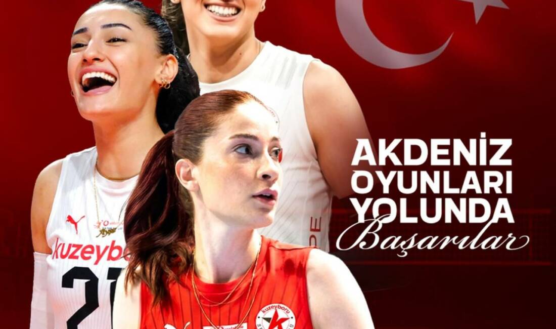Kuzeyboru Spor Kulübü sporcuları Tuğba Şenoğlu İvegin, Ayşe Çürük ve