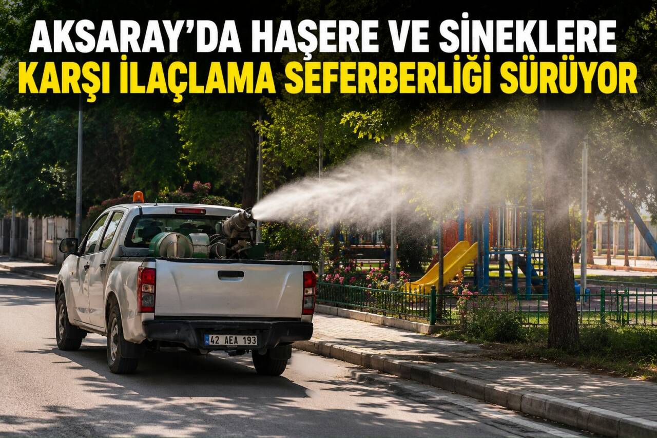 Aksaray Belediyesi, yaz aylarında artış gösteren haşere ve sineklere karşı