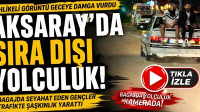 Aksaray’ın Hacılar Harmanı Mahallesi Alparslan Türkeş Bulvarı’nda bir aracın bagajına