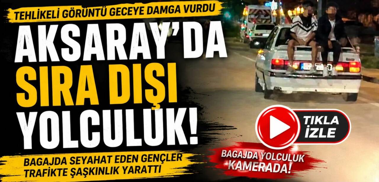 Aksaray’ın Hacılar Harmanı Mahallesi Alparslan Türkeş Bulvarı’nda bir aracın bagajına