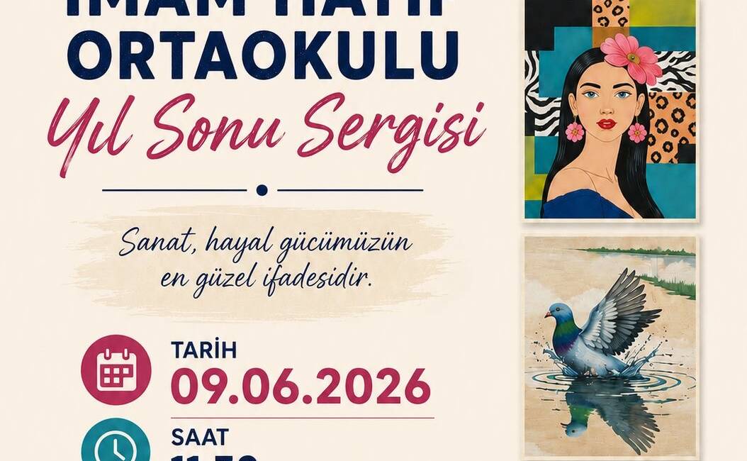 Hacı Kerim Yardımlı İmam Hatip Ortaokulu’ndan yıl sonu sergisi! Öğrencilerin yıl boyunca hazırladığı birbirinden özel eserler, bugün düzenlenecek