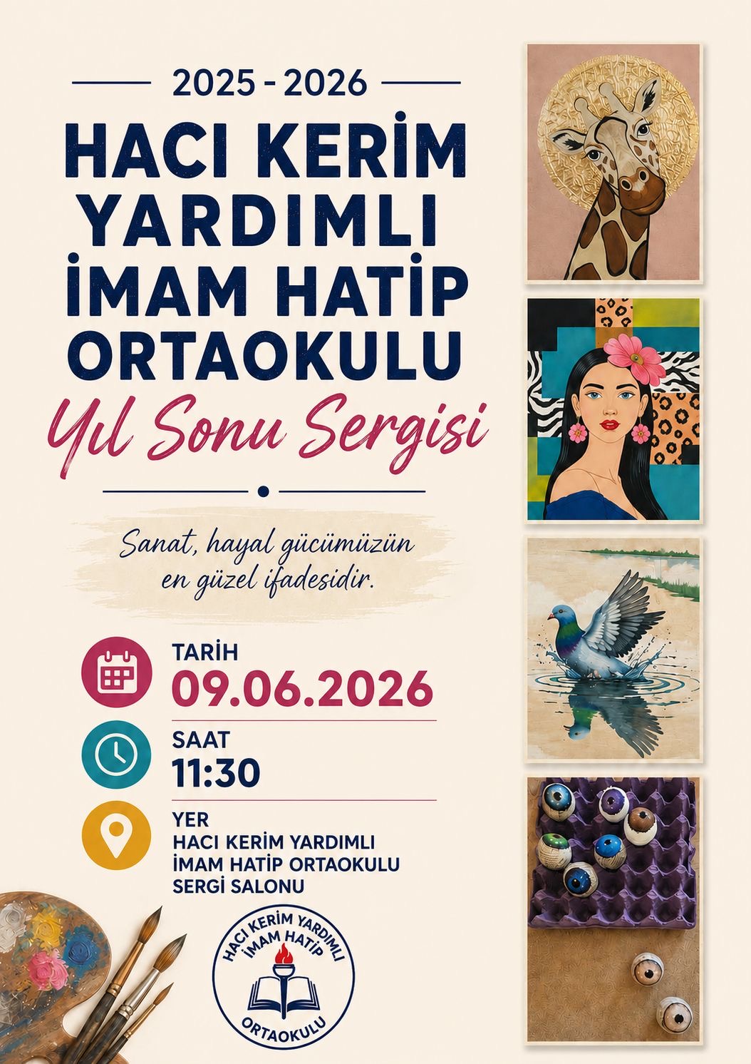 Öğrencilerin yıl boyunca hazırladığı birbirinden özel eserler, bugün düzenlenecek