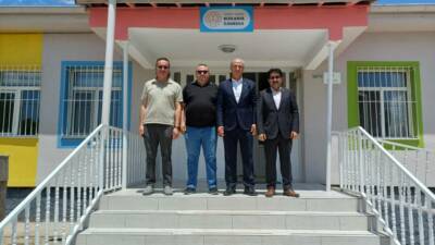 Eğitim-Bir-Sen Aksaray Şube Başkanı Murat Görmez, Gülağaç’taki okul ziyaretlerinde eğitim