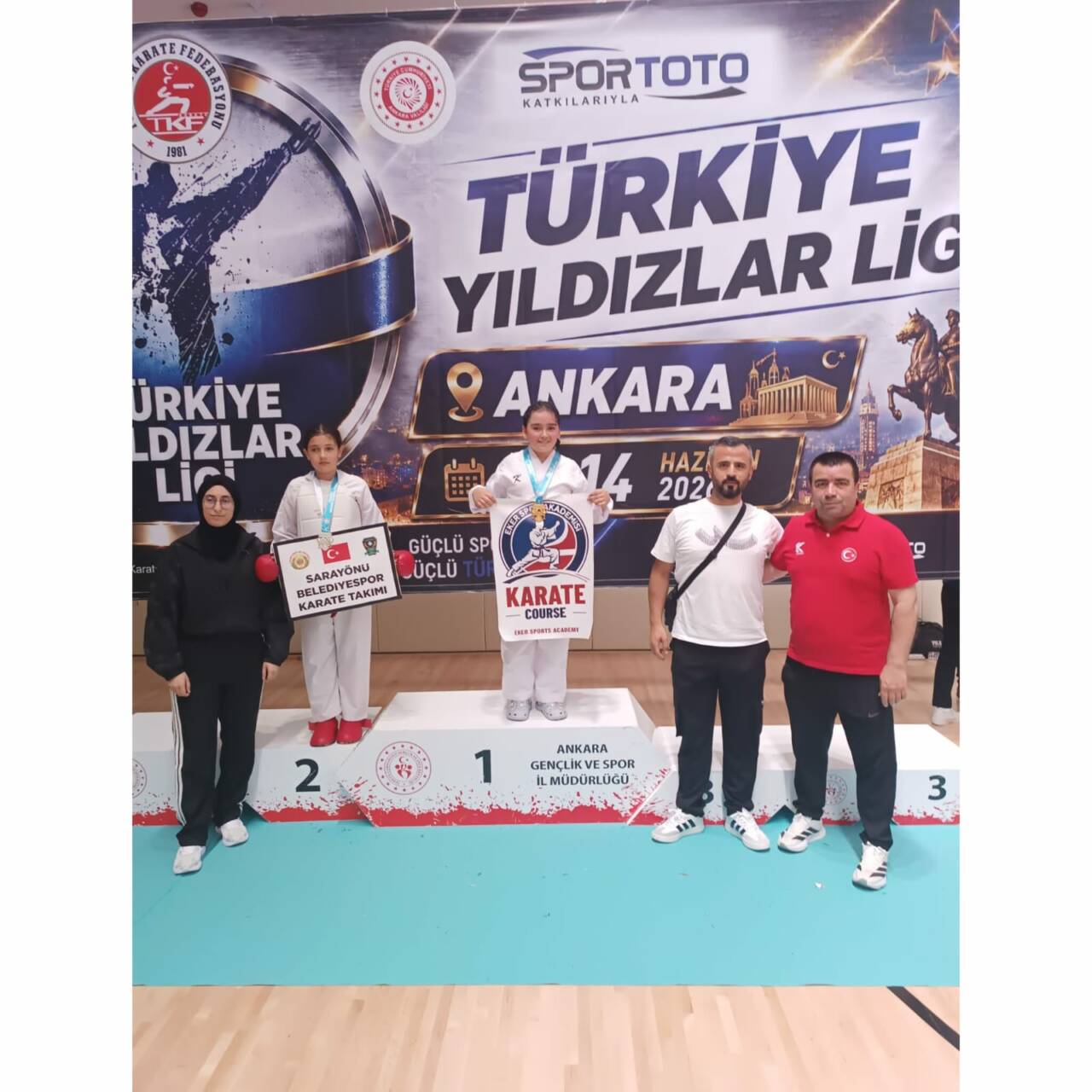 Ankara’da düzenlenen Yıldızlar Ligi 1. Etap müsabakalarında Eker Spor Akademisi,