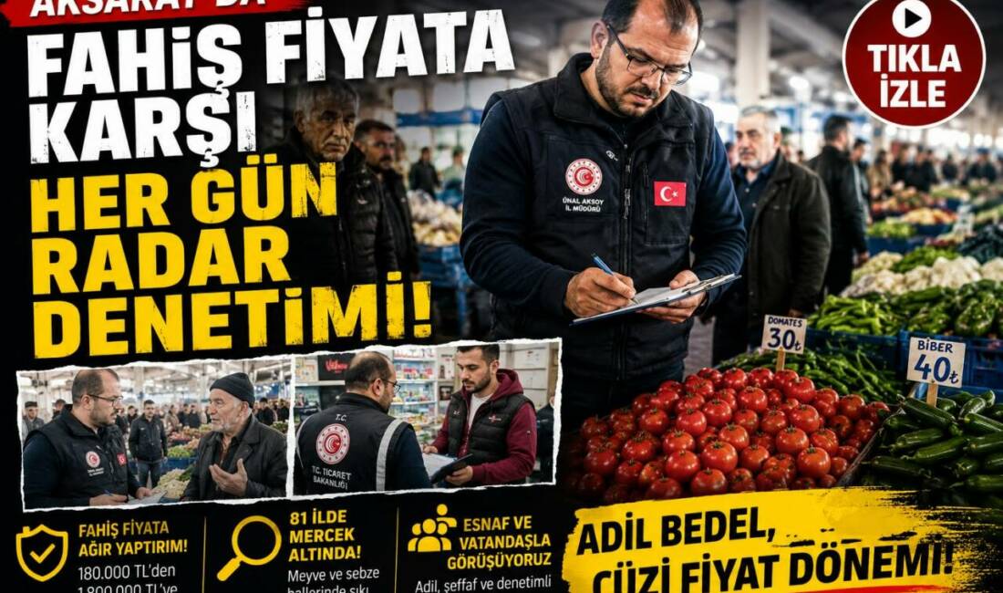 Aksaray Ticaret İl Müdürü Ünal Aksoy, Ticaret Bakanlığı’nın fahiş fiyatla