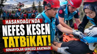 Hasandağı’nda gerçekleştirilen UMKE eğitim ve tatbikat programında gerçeğe yakın senaryolar