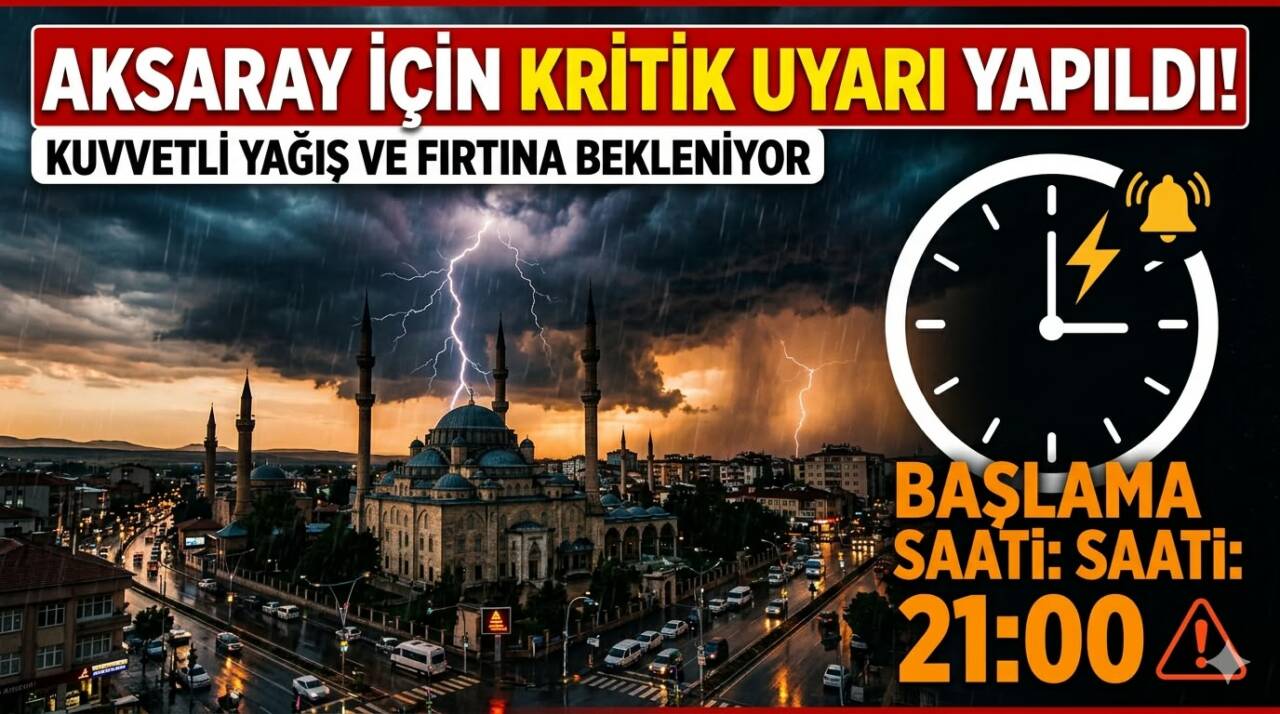 Meteoroloji Genel Müdürlüğü, Konya, Karaman, Aksaray ve Niğde için kuvvetli