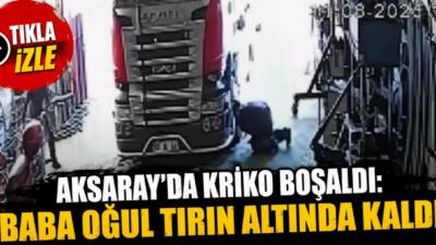Aksaray Yeni Sanayi Sitesi’nde tırın altında tamir yaptığı sırada krikonun