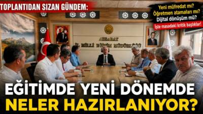 Aksaray’da İl Millî Eğitim Müdürlüğü tarafından düzenlenen değerlendirme toplantısında yeni