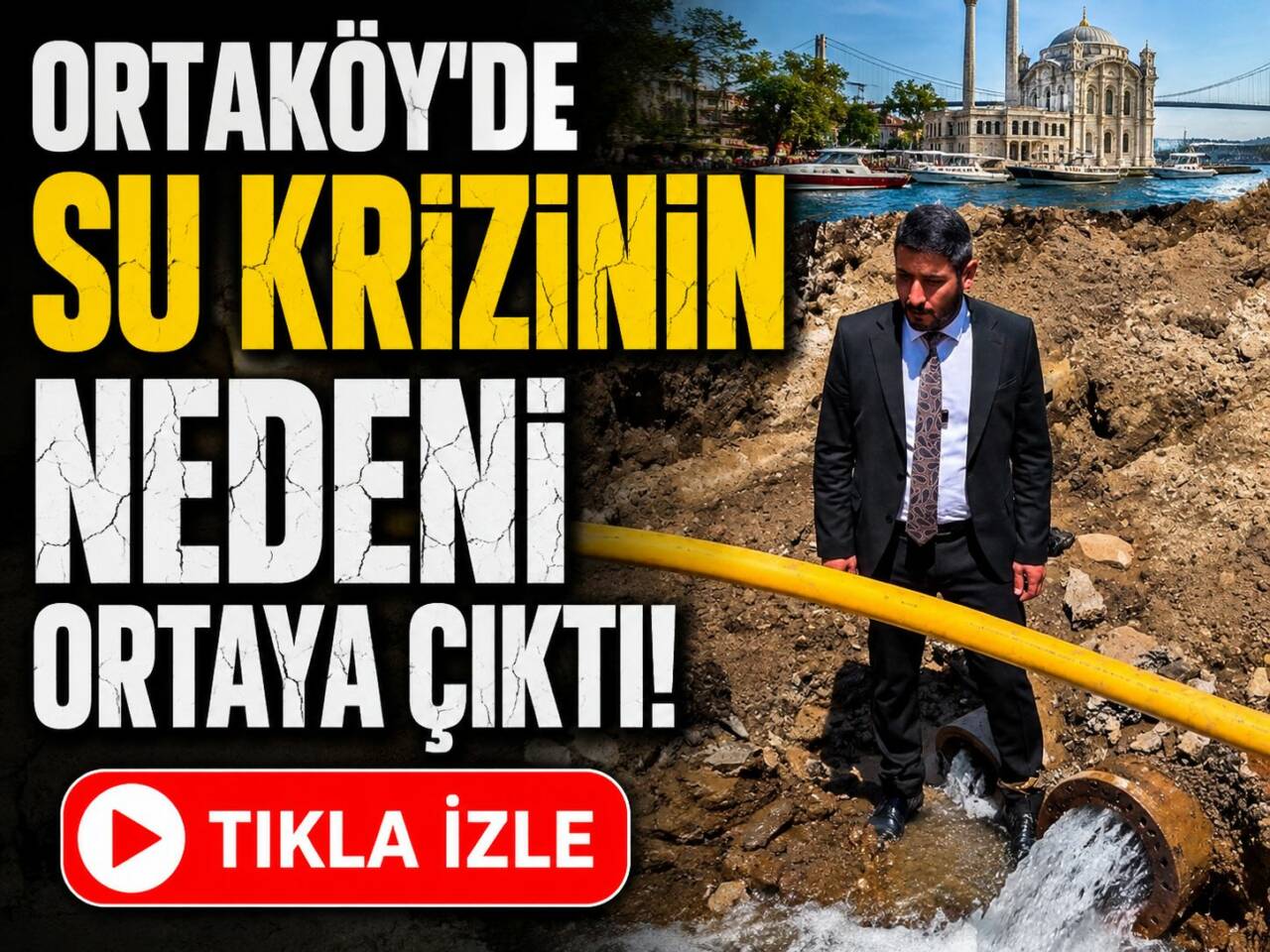 Ortaköy’de iki gündür yaşanan su kesintilerinin ardından Belediye Başkanı Ahmet