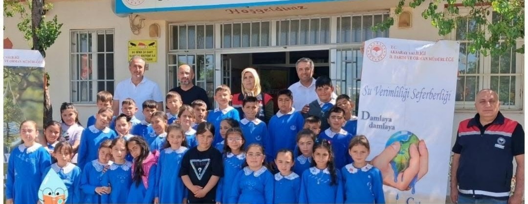 Miniklere su bilinci aşılanıyor: Eğitimler devam ediyor Aksaray’da su kaynaklarının korunması için başlatılan eğitimler kapsamında, Gözlükuyu İskanevleri