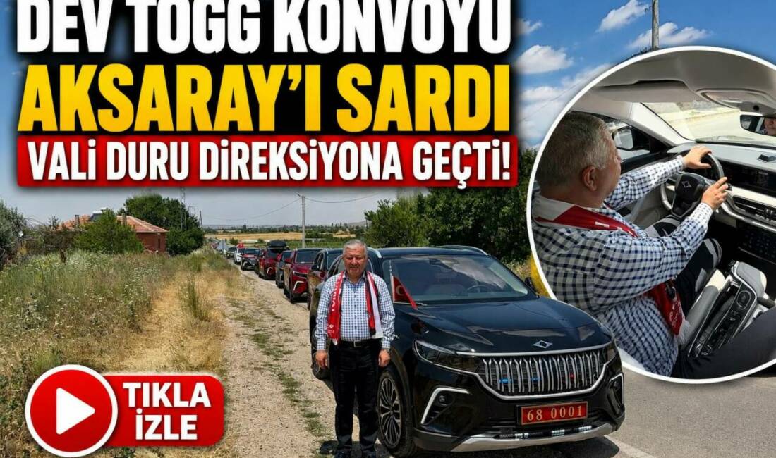 Dev Togg Konvoyu Aksaray’ı Sardı Vali Duru Direksiyona Geçti! Aksaray Valiliği ile Togg Team Türkiye iş birliğinde düzenlenen organizasyonda